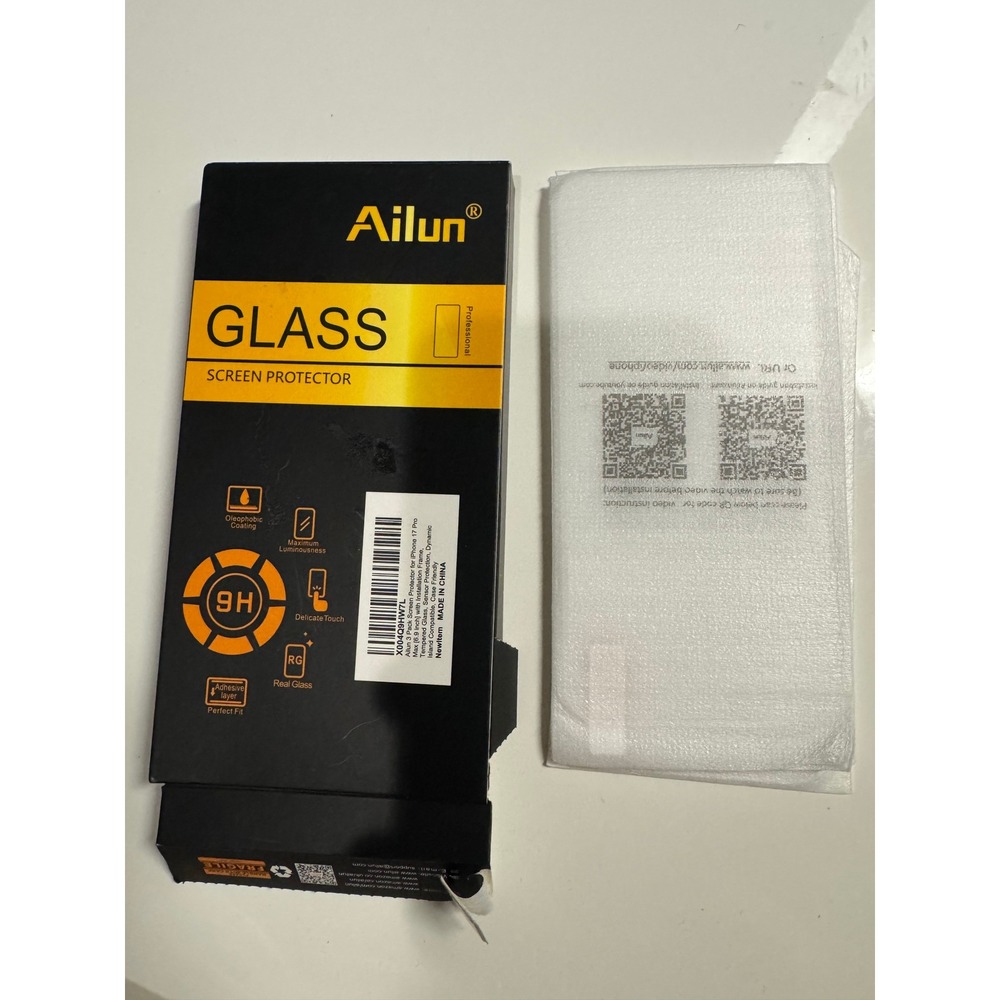 Ailun 3 Pack Screen Protector for iPhone 17 Pro Max 6.9 Inch Tempered Glass 9H